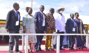H.E.Y.K.MUSEVENI AWARDS A MEDAL TO DISTINGUISHED OFFICERS AT INTERNATIONAL LABOUR DAY CELEBRATIONS HELD IN NAKAPIRIPIRITI DISTRICT 01MAY2025